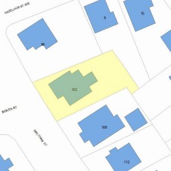 102 Waltham St, Newton, MA 02465 plot plan
