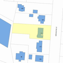 171 Winchester St, Newton, MA 02461 plot plan