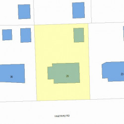 29 Vineyard Rd, Newton, MA 02459 plot plan