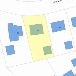 68 Rowena Rd, Newton, MA 02459 plot plan