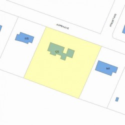 125 Aspen Ave, Newton, MA 02466 plot plan