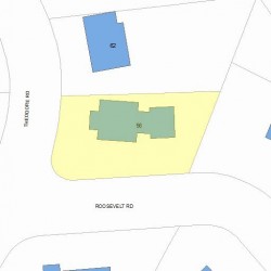 56 Roosevelt Rd, Newton, MA 02459 plot plan