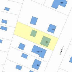 273 Lexington St, Newton, MA 02466 plot plan