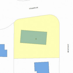 6 Colgate Cir, Newton, MA 02462 plot plan