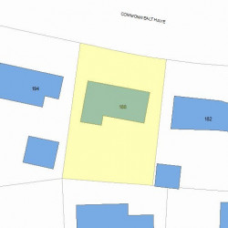 188 Commonwealth Ave, Newton, MA 02459 plot plan