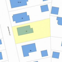 22 Harrington St, Newton, MA 02460 plot plan