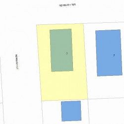 3 Newbury Ter, Newton, MA 02459 plot plan