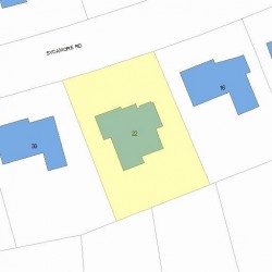 22 Sycamore Rd, Newton, MA 02459 plot plan