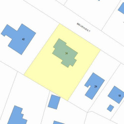 34 Bellevue St, Newton, MA 02458 plot plan