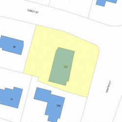 727 Centre St, Newton, MA 02458 plot plan