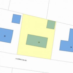 26 Alderwood Rd, Newton, MA 02459 plot plan