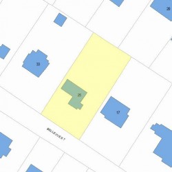 25 Bellevue St, Newton, MA 02458 plot plan