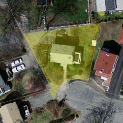 43 Sharon Ave, Newton, MA 02466 aerial view