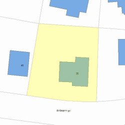 35 Everett St, Newton, MA 02459 plot plan