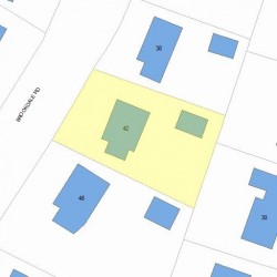 42 Brookdale Rd, Newton, MA 02460 plot plan