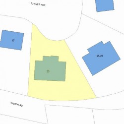 23 Turner Ter, Newton, MA 02460 plot plan