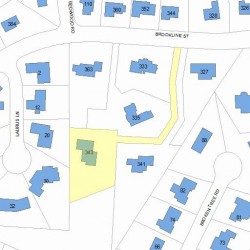 343 Brookline St, Newton, MA 02459 plot plan