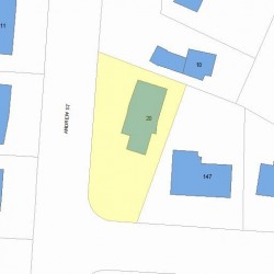 20 Andrew St, Newton, MA 02461 plot plan