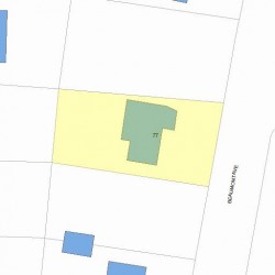 77 Beaumont Ave, Newton, MA 02460 plot plan