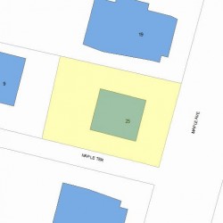 25 Maple Ave, Newton, MA 02458 plot plan