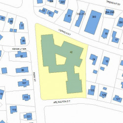 42 Vernon St, Newton, MA 02458 plot plan