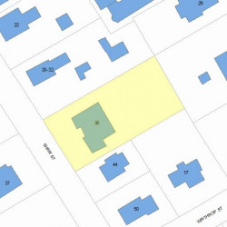 36 Shaw St, Newton, MA 02465 plot plan