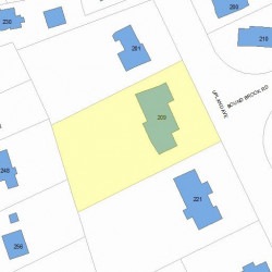 209 Upland Ave, Newton, MA 02461 plot plan