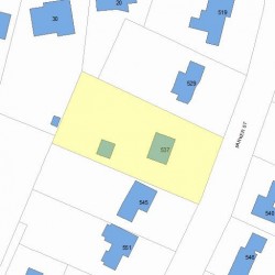 537 Parker St, Newton, MA 02459 plot plan