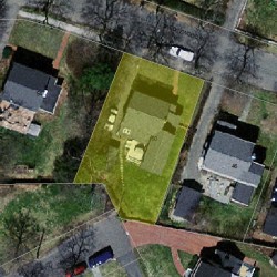 50 Wedgewood Rd, Newton, MA 02465 aerial view