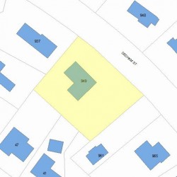 949 Dedham St, Newton, MA 02459 plot plan