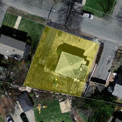 30 Wedgewood Rd, Newton, MA 02465 aerial view