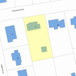 27 Roundwood Rd, Newton, MA 02464 plot plan