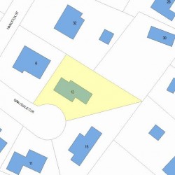 12 Graydale Cir, Newton, MA 02466 plot plan