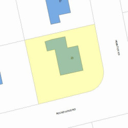 23 Hemlock Rd, Newton, MA 02464 plot plan