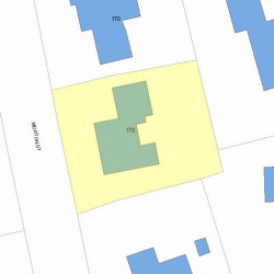 178 Morton St, Newton, MA 02459 plot plan