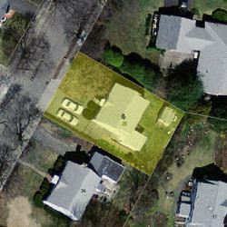 28 Dearborn St, Newton, MA 02465 aerial view