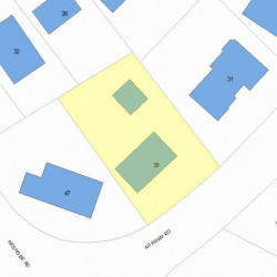 39 Agawam Rd, Newton, MA 02468 plot plan