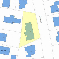 15 Philbrick Rd, Newton, MA 02459 plot plan