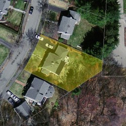 28 Grayson Ln, Newton, MA 02462 aerial view