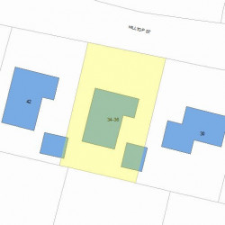 36 Hilltop St, Newton, MA 02458 plot plan