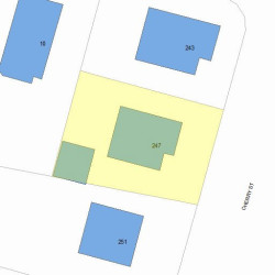 247 Cherry St, Newton, MA 02465 plot plan