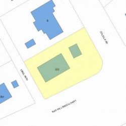 689 Saw Mill Brook Pkwy, Newton, MA 02459 plot plan