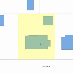 12 Nathan Rd, Newton, MA 02459 plot plan