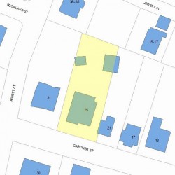 25 Gardner St, Newton, MA 02458 plot plan