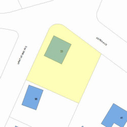 33 Aspen Ave, Newton, MA 02466 plot plan