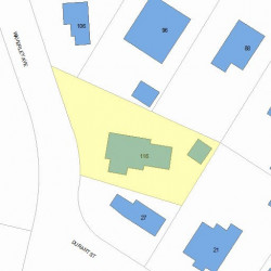 116 Waverley Ave, Newton, MA 02458 plot plan
