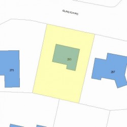 293 Islington Rd, Newton, MA 02466 plot plan