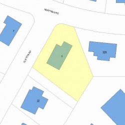 6 Clifton Rd, Newton, MA 02459 plot plan