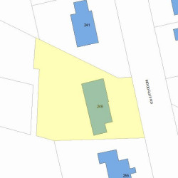 249 Woodcliff Rd, Newton, MA 02461 plot plan