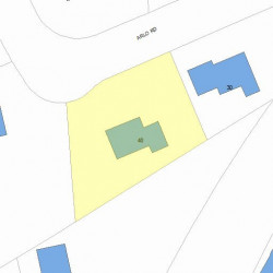 40 Arlo Rd, Newton, MA 02464 plot plan